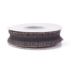 Rosigbraun Polyester Organzaband, plissiertes Band, Rüschenband, rosigbraun, 1 Zoll (25 mm), etwa 50yards / Rolle (45.72 m / Rolle)