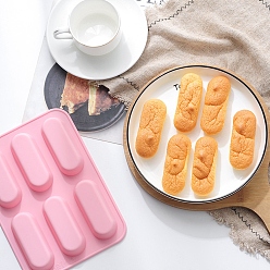Pink Finger Shaped Food Grade Silicone Mold, Cylinder Silicone Trays, for Baking, Soap, Resin, Chocolate Bar, Pink, 223x161x20mm