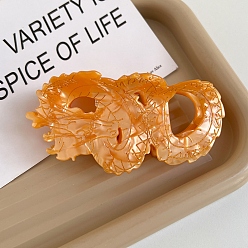 Сэнди Коричневый Заколки для волос в форме когтей из ацетата целлюлозы, дракон, песчаный коричневый, 105x53 мм