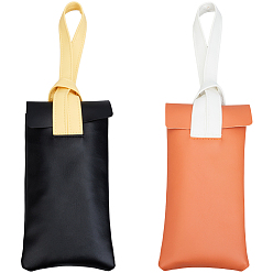 (52) Непрозрачная лаванда 2шт. 2 цветов ПВХ, футляры для очков из искусственной кожи, прямоугольные, разноцветные, 320 мм, Сумка: 185x90x4 мм, 1 шт / цвет