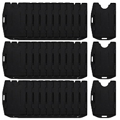 Черный 60шт. держатели для бейджей из полипропиленового пластика, прямоугольные, чёрные, 95x64x8 мм