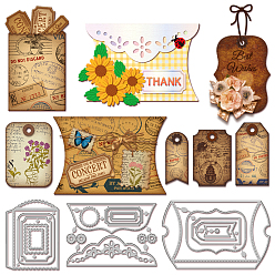 Mixed Shapes Коробка для подушек, штампы для резки из углеродистой стали, трафареты, для diy scrapbooking, Фотоальбом, декоративная бумага для тиснения, форма для поздравительных открыток, разнообразные, 72~92x95~146x0.8 мм, 3 шт / комплект