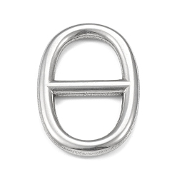 Нержавеющая Сталь Цвет Не тускнеет 304 подвески-соединители из нержавеющей стали, подвески из темно-синей сетки, морские сетчатые подвески, овальные, цвет нержавеющей стали, 35x23.5x3 мм, отверстие : 12x15 мм