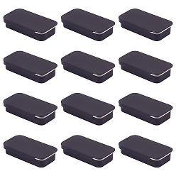 Черный Ящик для хранения слайдов из жести, коробка ювелирных изделий, для свечей, сухое хранение, специи, чай, конфеты, сувениры для гостей, прямоугольные, чёрные, 5.25x2.65x1.05 см