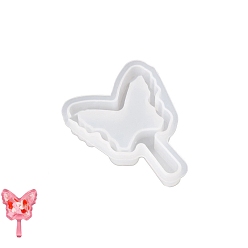 Бабочка DIY силиконовые формы кулон, формы для литья смолы, белые, бабочка, 50x32x11 мм