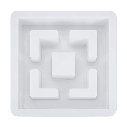 Белый Формы для пластиковых блоков, формы для литья бетона, декоративные кирпичи для стен, формы для отливки из бетона своими руками, квадратный, белые, 355x355x75 мм