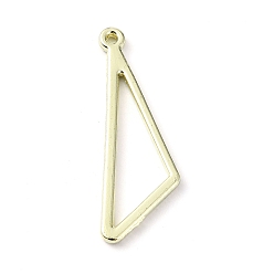 Doré  Crémaillère pendentifs en alliage placage, triangle, or, 27.5x11x1.5mm, Trou: 1mm