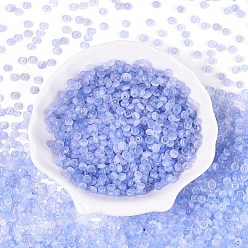 Королевский синий Выпечка краска стеклянные бусины, рондель, королевский синий, 4~5x2 мм, отверстие : 1 мм, около 25000 шт / 1000 г