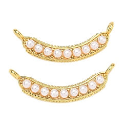 Золотой Абс пластмассовые жемчужные подвески, гороховое очарование, с реечной обшивкой латунными выводами, без кадмия и без свинца, долговечный, золотые, 10x30x3.5 мм, отверстие : 1.8 мм