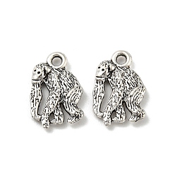 Обезьяна Сплавочные подвески тибетского стиля, прелести обезьяны, никель, обезьяна, 14.5x10x2 мм, отверстие : 1.6 мм