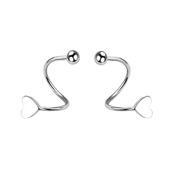 Серебро S925 серебряные серьги-кольца в форме сердца и звезды, серьги в форме пятиконечной звезды в форме буквы S
