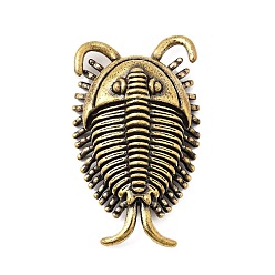Античная Бронза Латунные трилобиты миниатюрные фигурки статуэтки для домашнего офиса настольное украшение, античная бронза, 49x28.5x10.5 мм