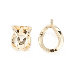 Золотой Обшивка стойки латунными навесными дужками, усилитель укороченный кулон залог, с петлями, долговечный, без кадмия и без свинца, золотые, 14.5x10x9 мм, отверстие : 1.5 мм