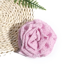 Фиолетовый Ткань с пластиковыми заколками для волос, цветок, фиолетовые, 95 мм