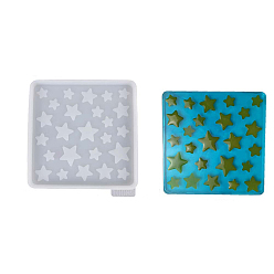 Белый Чашки коврик силиконовые формы, формы для литья смолы, для уф-смолы, изготовление изделий из эпоксидной смолы, белые, 105x105x9 мм