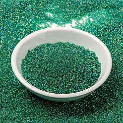 (RR354) Chartreuse Lined Green AB MIYUKI Round Rocailles Beads, Japanese Seed Beads, 15/0, (RR354) Chartreuse Lined Green AB, 15/0, 1.5mm, Hole: 0.7mm, about 250000pcs/pound