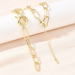 Настоящее золото 18K Латунные цепочки-скрепки и лариаты, с застежками пружинного кольца, долговечный, стойки покрытие, без свинца и без кадмия, реальный 18 k позолоченный, 17.05 дюйм (43.3 см)