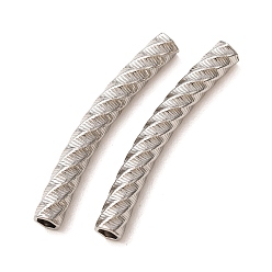 Couleur Acier Inoxydable 304 inoxydable perles de tubes d'acier, couleur inox, 40.5x7x5mm, Trou: 3.8mm