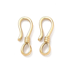 Настоящее золото 18K 304 крючки из нержавеющей стали, ионное покрытие (ip), реальный 18 k позолоченный, 12x4.5x2 мм, отверстие : 3x2 мм