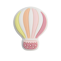 Flamingo Hot Air Balloon Food Grade Eco-Friendly Silicone Beads, Flamingo, 28x22mm