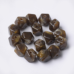 Camel Acrylic Beads, Imitation Gemstone Style, Polygon, Camel, 11.5x10x10mm, Hole: 2mm, about 428pcs/500g