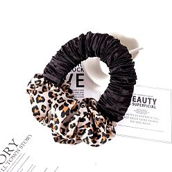 Льняное Полотно Бигуди для волос с резинкой для волос из мягкого шелка без тепла для женщин, ободок для завивки волос без нагрева с леопардовым принтом, белье, 180x150 мм