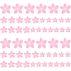 Pink 2шт. наклейки на автомобиль из ПВХ с цветочным рисунком. Декор для автомобиля., с 1шт. крафт-бумажной тубой, розовые, 584x174x0.2 мм
