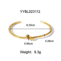 Настоящее золото 18K Браслеты-манжеты из нержавеющей стали для женщин, реальный 304 k позолоченный, внутренний диаметр: 18 дюйм (2-1/2 см)