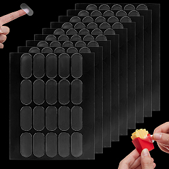 Прозрачный 300 шт. овальная двусторонняя клейкая лента, для создания фотоальбомов с открытками ручной работы, прозрачные, овальный : 35x15 mm, 20шт / лист, 15 листов / комплект