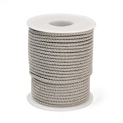 Гейнсборо Нейлоновые нити, Миланские шнуры / витые шнуры, светло-серые, 3 мм, около 21.87 ярдов (20 м) / рулон