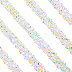 Желтый 5м самоклеящаяся полимерная лента-звездочка, для аксессуаров костюма, пояс украшение, желтые, 12~13 мм