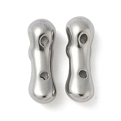 Нержавеющая Сталь Цвет 304 из нержавеющей стали бусы, бар, анти-тускнение, цвет нержавеющей стали, 15x4.5x4.5 мм, отверстие : 1.2 мм