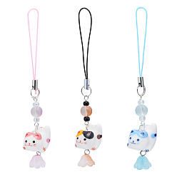 (52) Непрозрачная лаванда 3шт. ремни для мобильных телефонов из стекла и лэмпворка ручной работы, разноцветные, 109 мм