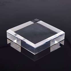 Clear Acrylic Display, Rectangle Jewelry Display Holder, for Jewelry Display, Clear, 9x9x2.05cm