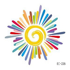 Солнце Гордость Радужный флаг съемные временные татуировки бумажные наклейки, солнце, 6x6 см