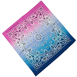 Orchidee Quadratische Baumwollstirnbänder in Regenbogenfarben, Bandana-Schal mit Farbverlauf, Halsmanschette, UV-Widerstand nahtlose Kopfbedeckung, für Outdoor-Workout-Laufen, Orchidee, 550x550 mm