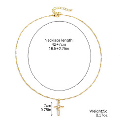 Золотой Ожерелья из сплава с кристаллами и стразами для женщин, золотые, 16.54 дюйм (42 см)