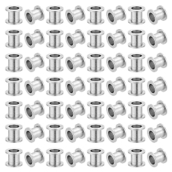 Нержавеющая Сталь Цвет 100 шт. 303 бусины из нержавеющей стали, колонка, цвет нержавеющей стали, 6x5 мм, отверстие : 3.5 мм