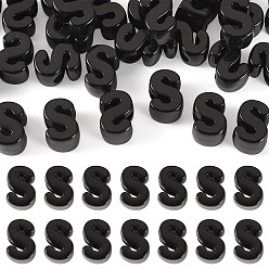 Letter S Perles Européennes acryliques, Perles avec un grand trou   , lettre s, 21x17.5x13.5mm, Trou: 6mm