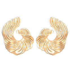 Золотой Серьги сплава, текстурированные самородки, золотые, 38x31 мм