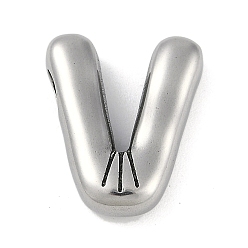 Letter V Антикоррозийные 304 подвески из нержавеющей стали, Буква V, 18x15x4.5 мм, отверстие : 2 мм