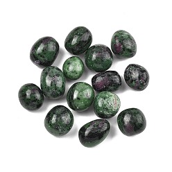 Рубин В Цоизита Натуральный рубин в Зойсайт бисера, обваленные камни, нет отверстий / незавершенного, самородки, 20~56x18~30.5x8~28 мм