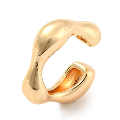 Twist Серьги-каффы из настоящей позолоченной латуни 14k, долговечный, твист, 14x15.5x4.5 мм