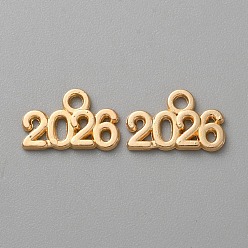 Light Gold Подвески из сплава , число 2026 прелести, золотой свет, 9x14x1.3 мм, отверстие : 1.8 мм