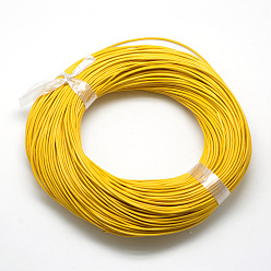 Gold Spray Painted Cowhide Leather Cords, Gold, 2.0mm, about 100yards/bundle(300 feet/bundle)