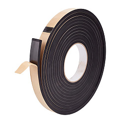 Black EVA Single-Sided Adhesive Foam Tape, Sealing Tape, Black, 20x6.5mm, about 5.47 Yards(5m)/Roll