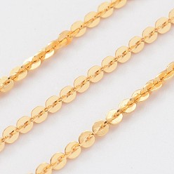 Golden Ion Plating(IP) 304 Stainless Steel Boston Link Chains, Unwelded, with Spool, Golden, 2mm, about 65.61 Feet(20m)/roll