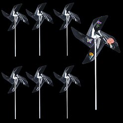 Квадрат 6шт. самодельная ветряная мельница для домашних животных, для детского творчества и рукоделия, квадратный, 191x191x0.2 мм