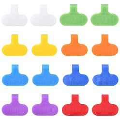 (52) Непрозрачная лаванда 30шт. нейлоновых этикеток на липучках для кабелей, кабельные стяжки с возможностью записи, разноцветные, 32x38x3 мм