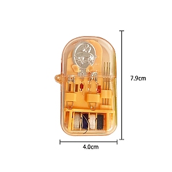 Золотистый Наборы инструментов для шитья и вязания из пластмассы, булавки, ножницы, швейные нитки, крючки и крючки для вязания, золотые, 79x40 мм